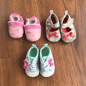 🔥PRICEDROP FOR 1 HR🔥Newborn 0-3 Girl shoe bundle